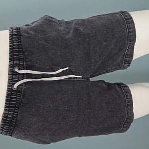 PACSUN Volley Black Washed Denim Shorts